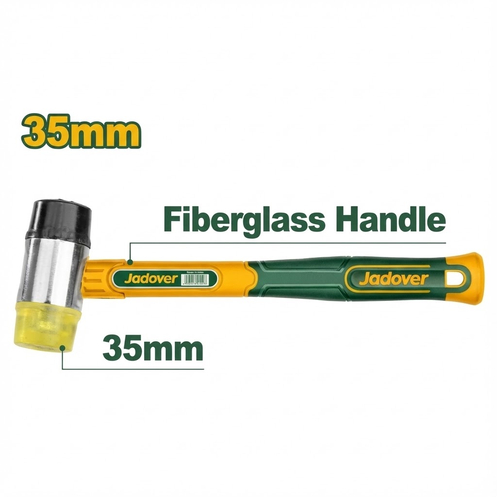 Búa Cao Su Và Nhựa 35mm JDHM7305 Chính Hãng – Gõ Lắp Không Trầy Xước – Cán Chắc Chắn – Dụng Cụ Gia Đình