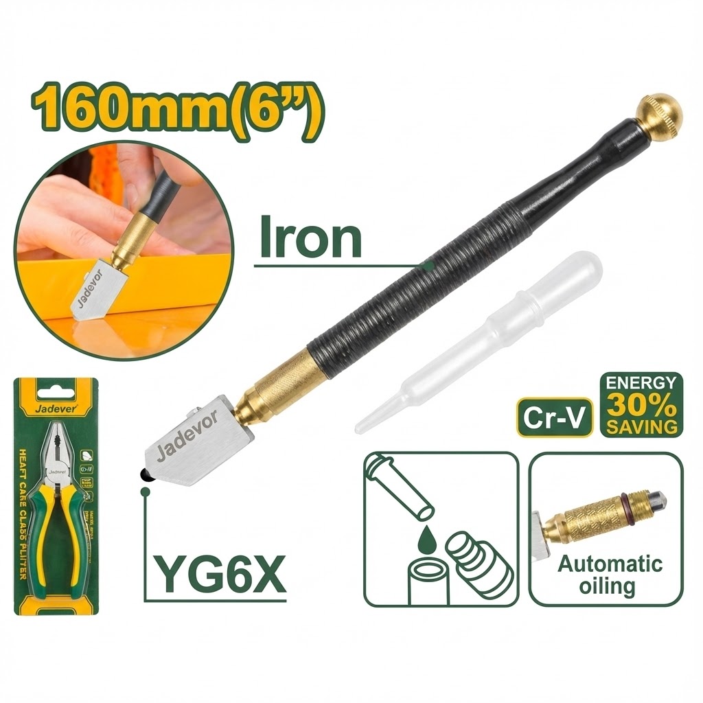 Dụng Cụ Cắt Kính 173mm JDGR2601 Chính Hãng – Cắt Chính Xác – Nhỏ Gọn – Dễ Sử Dụng