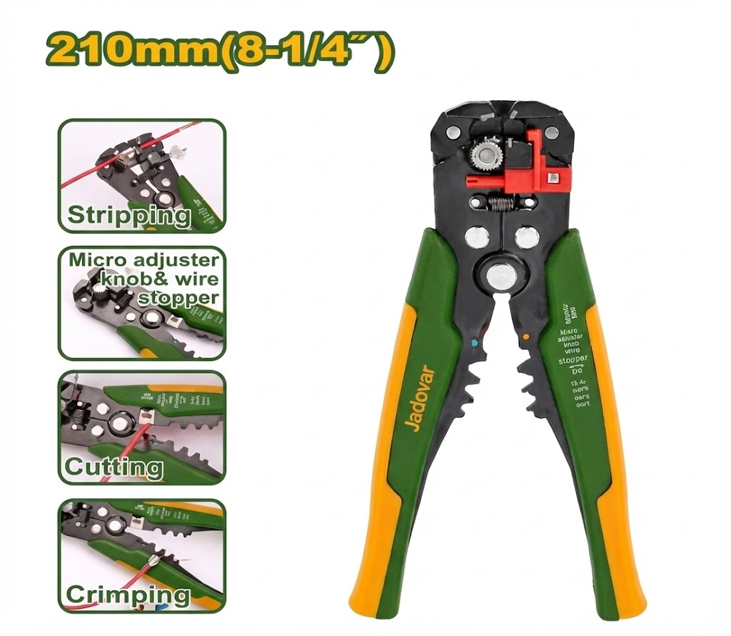 Kìm Tuốt Dây Điện Tự Động JDBQ4601 – Kìm Cắt Tuốt Bấm Cos Đa Năng, Điều Chỉnh Tự Động, Dụng Cụ Điện Chuyên Dụng